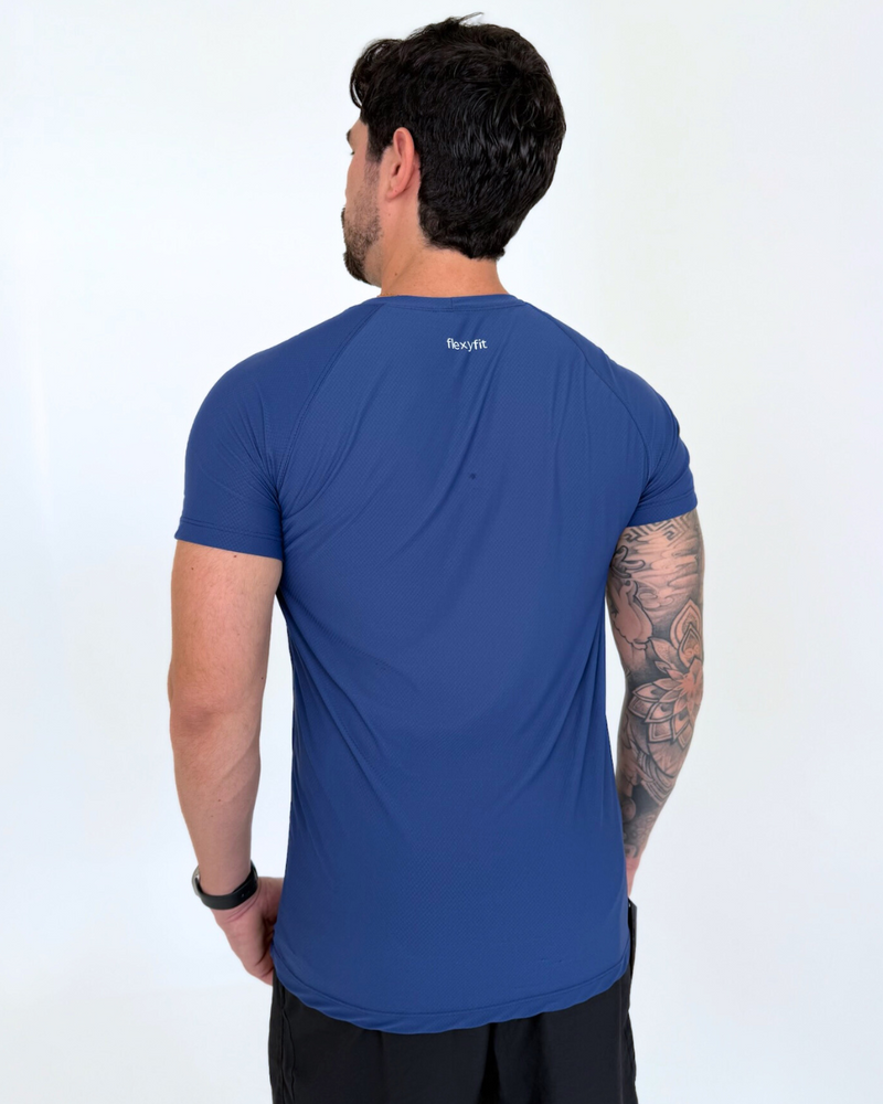 Camiseta Raglan Masculina Azul Marinho