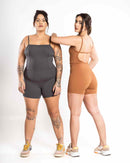 Macacão Curto Modern Chumbo