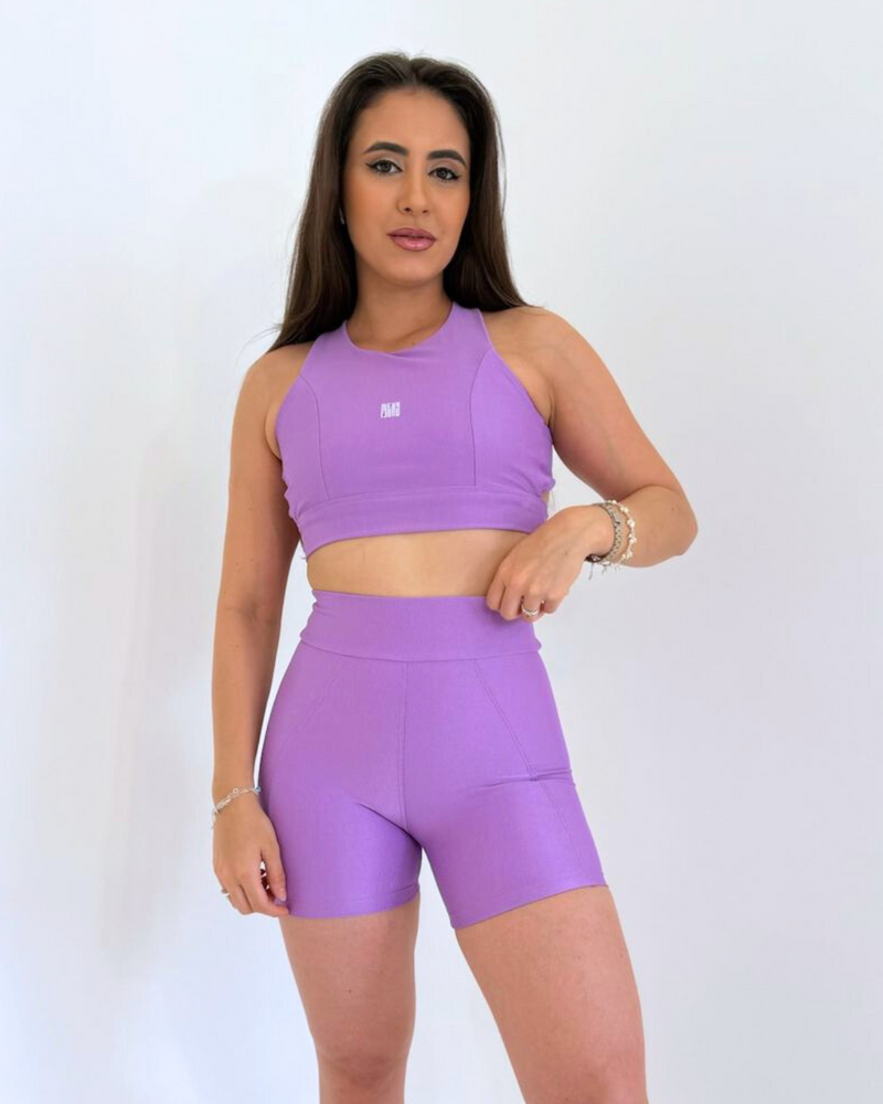 Conjunto Short Gabi Ametista Aveludado
