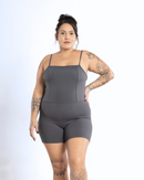 Macacão Curto Modern Chumbo