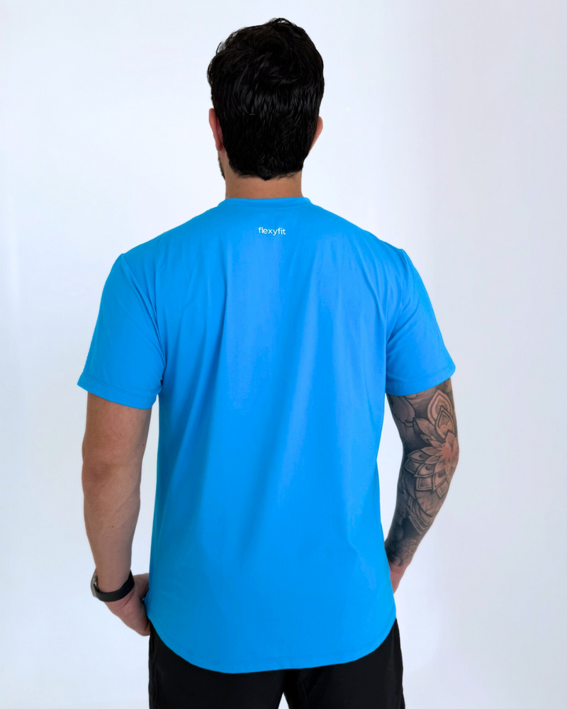 Blusa Masculina Básica Azul Turquesa