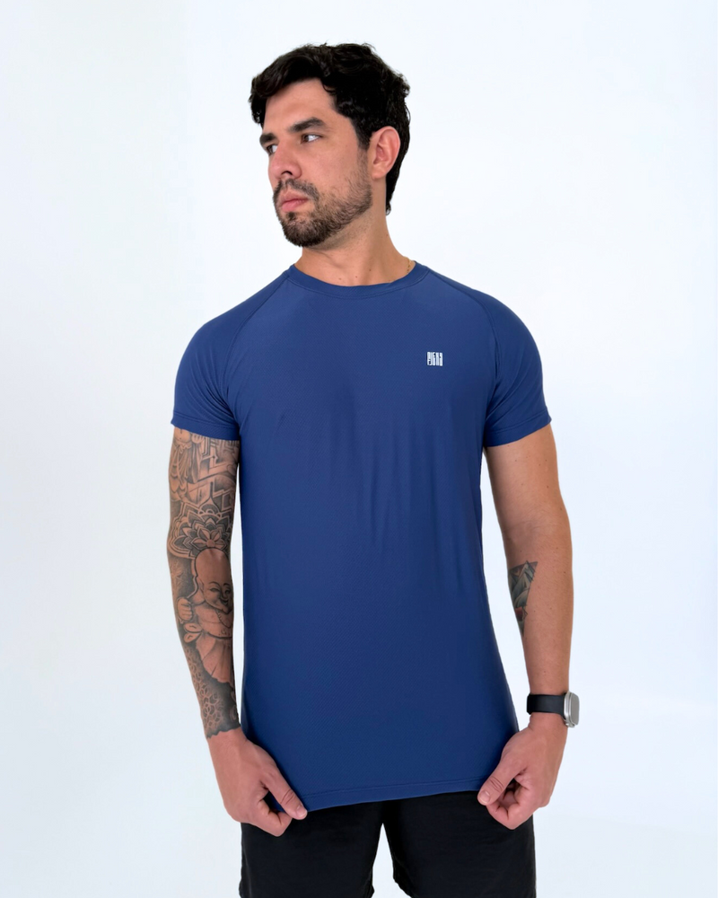 Camiseta Raglan Masculina Azul Marinho